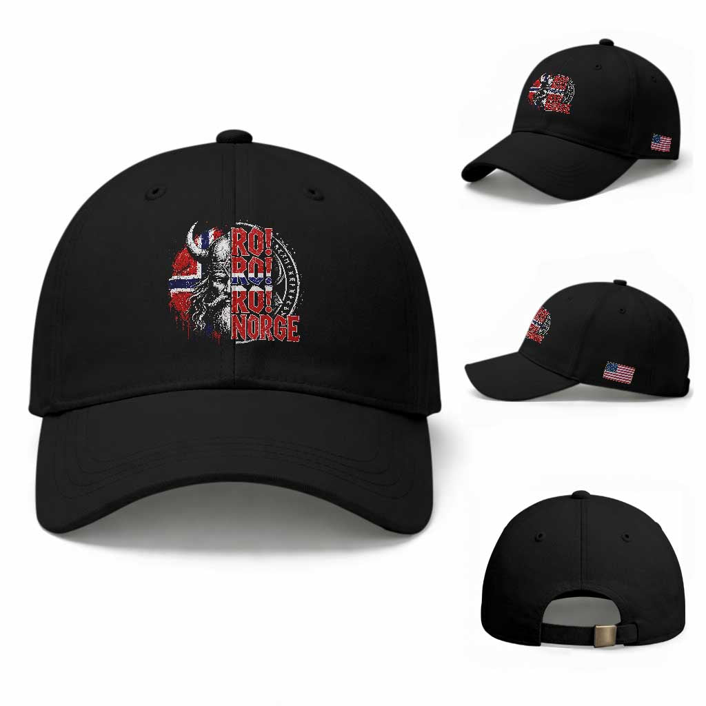 Ro Ro Norge Norway Flag Baseball Cap Cool Norwegian Viking TS14 Baseball Cap Universal Fit Black Print Your Wear