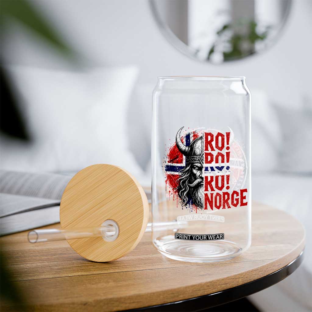 Ro Ro Norge Norway Flag Glass Can Cool Norwegian Viking TS14 Print Your Wear