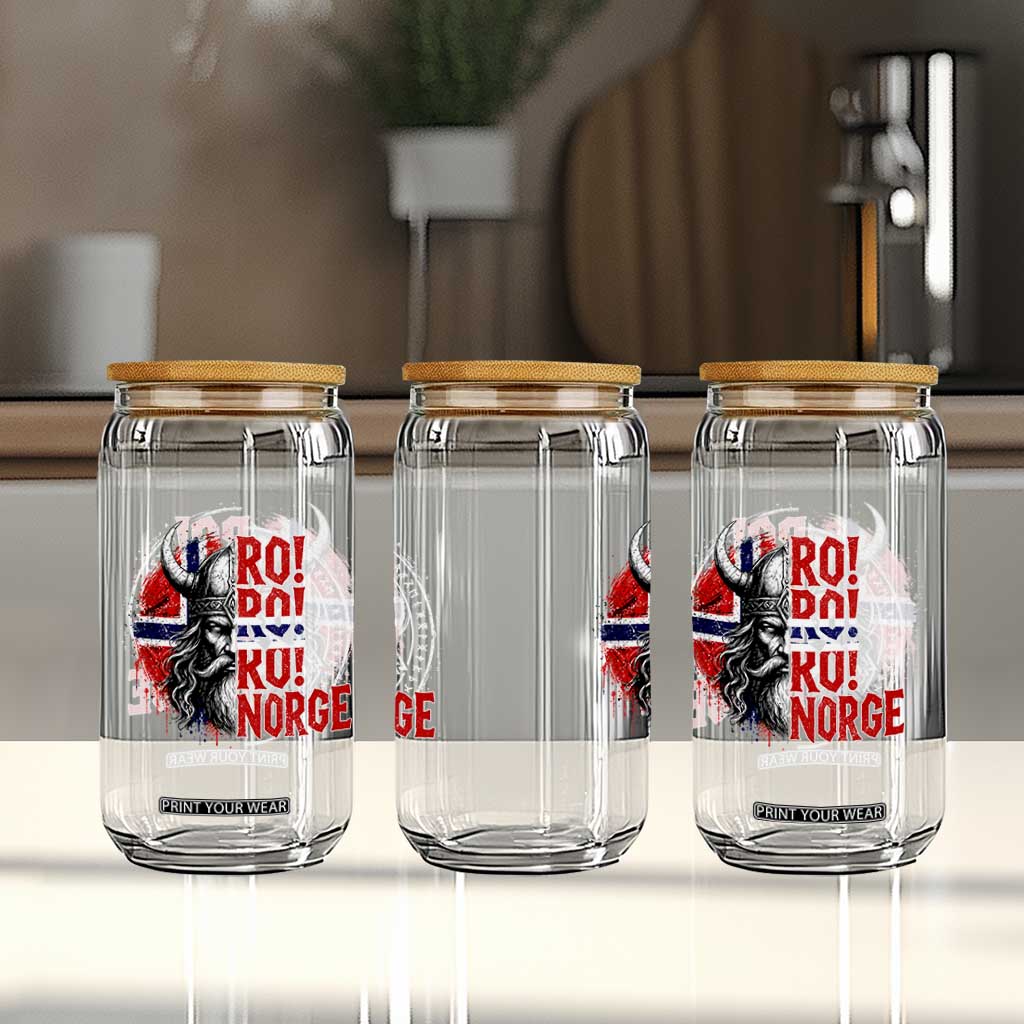 Ro Ro Norge Norway Flag Glass Can Cool Norwegian Viking TS14 Print Your Wear