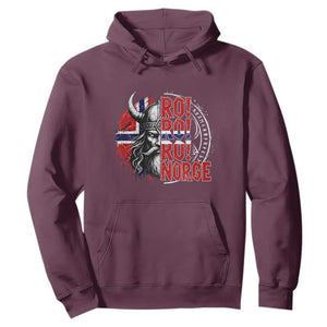 Ro Ro Norge Norway Flag Hoodie Cool Norwegian Viking TS14 Maroon Print Your Wear