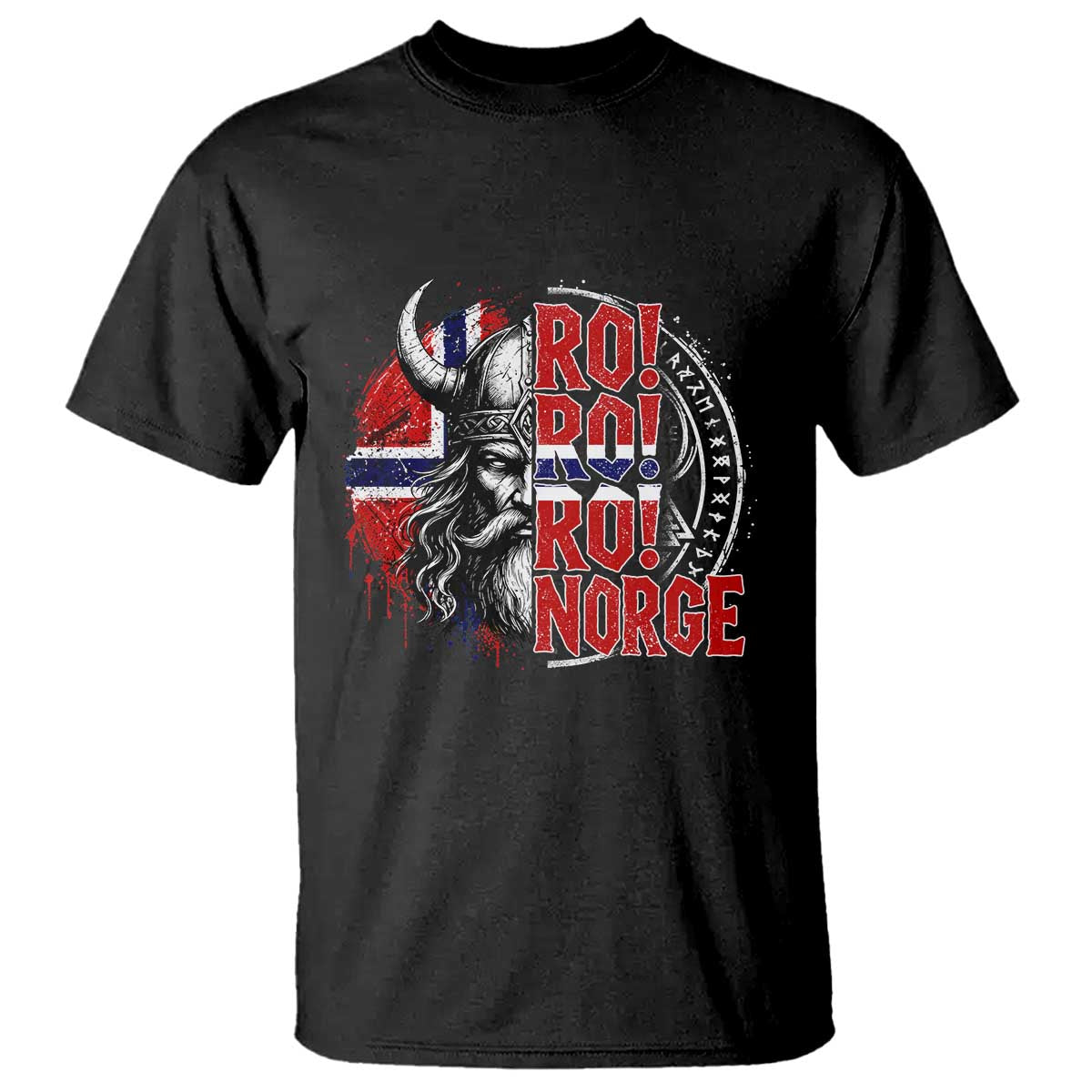 Ro Ro Norge Norway Flag T Shirt Cool Norwegian Viking TS14 Black Print Your Wear