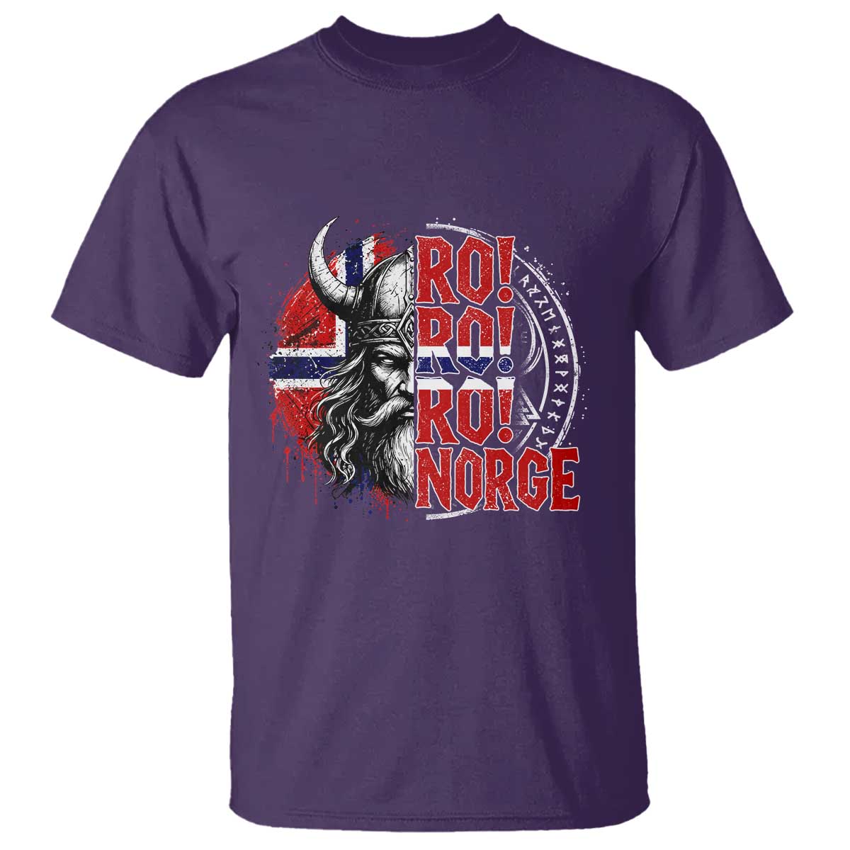 Ro Ro Norge Norway Flag T Shirt Cool Norwegian Viking TS14 Purple Print Your Wear