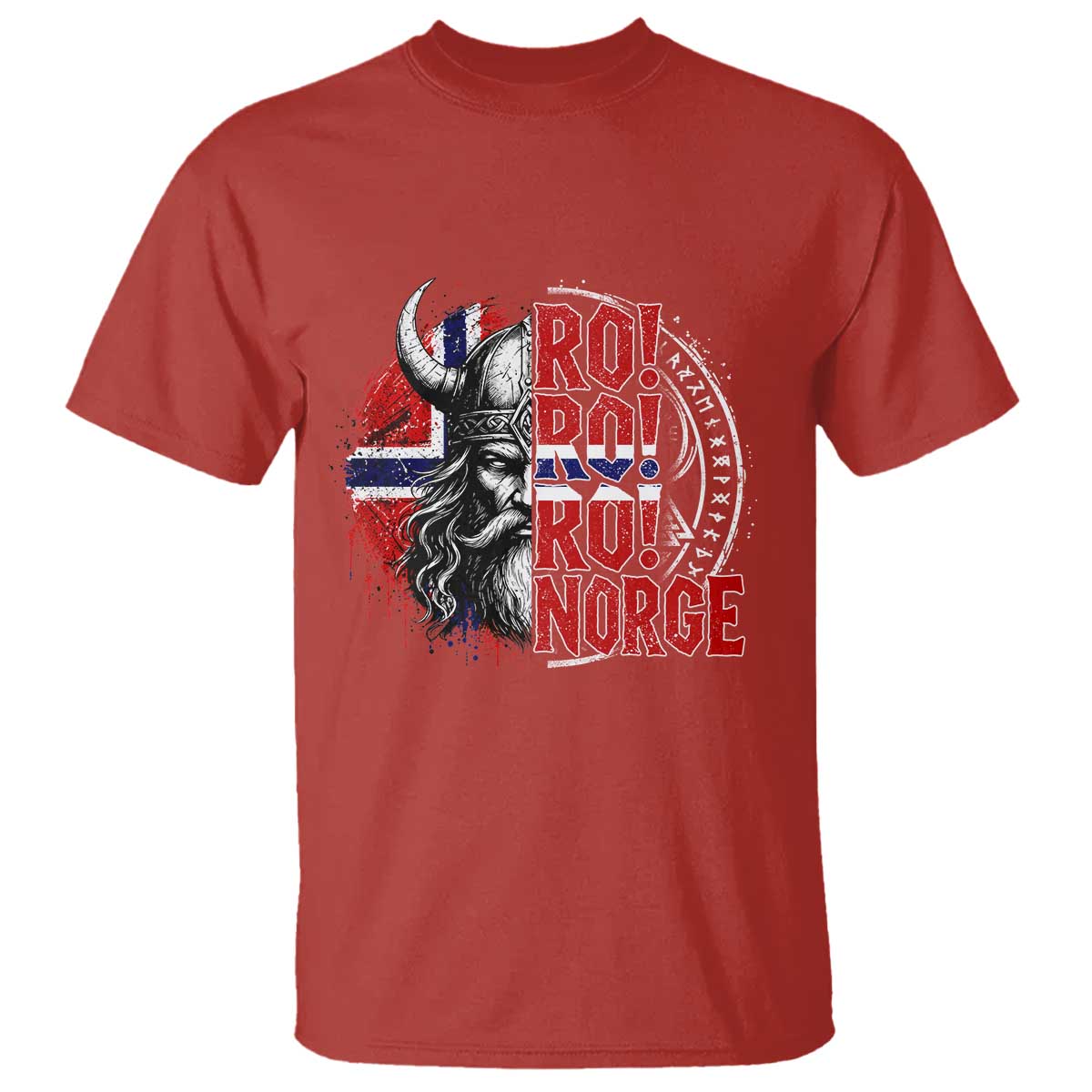 Ro Ro Norge Norway Flag T Shirt Cool Norwegian Viking TS14 Red Print Your Wear