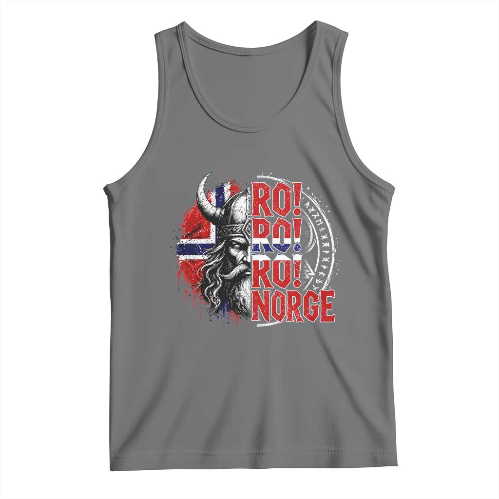 Ro Ro Norge Norway Flag Tank Top Cool Norwegian Viking TS14 Black Heather Print Your Wear