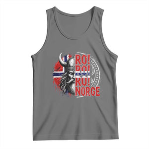 Ro Ro Norge Norway Flag Tank Top Cool Norwegian Viking TS14 Black Heather Print Your Wear