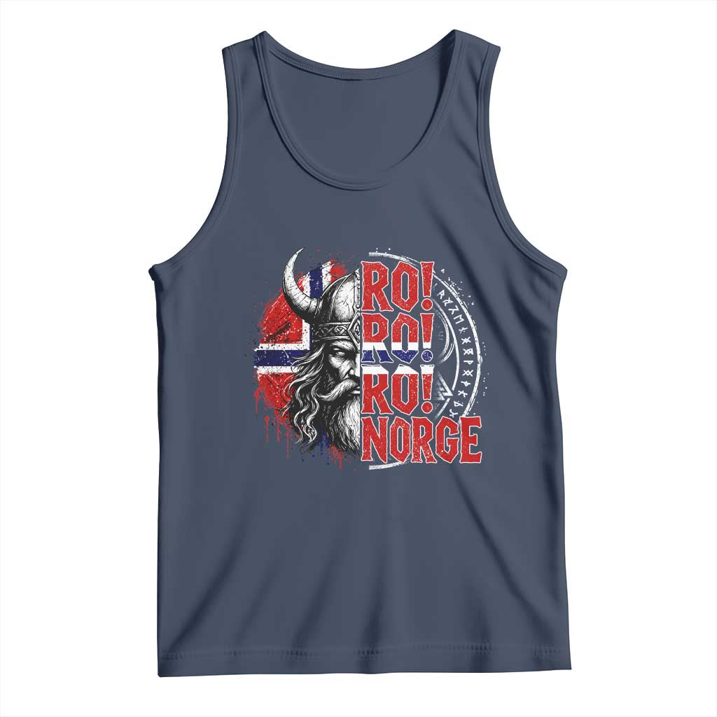 Ro Ro Norge Norway Flag Tank Top Cool Norwegian Viking TS14 Navy Print Your Wear