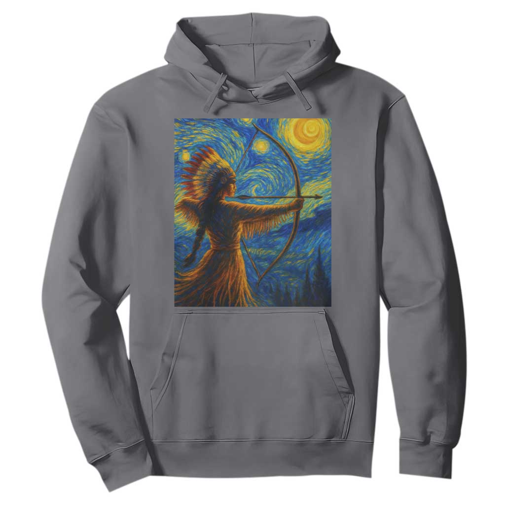 Native American Indian Women Hoodie Starry Night Indigenous Pride TS14 Charcoal Print Your Wear