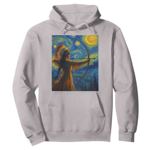Native American Indian Women Hoodie Starry Night Indigenous Pride TS14 Ice Gray Print Your Wear