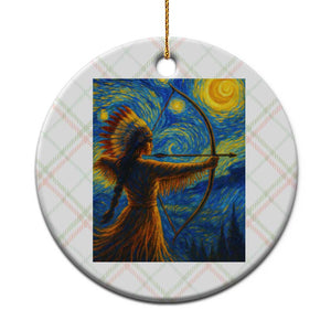 Native American Indian Women Ceramic Ornament Starry Night Indigenous Pride TS14 1pc Christmas Plaid Print Your Wear