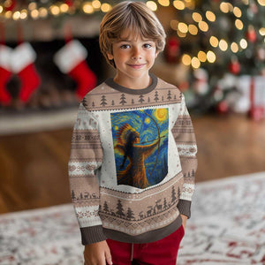 Native American Indian Women Ugly Christmas Sweater Starry Night Indigenous Pride TS14 Mocha Mousse Print Your Wear