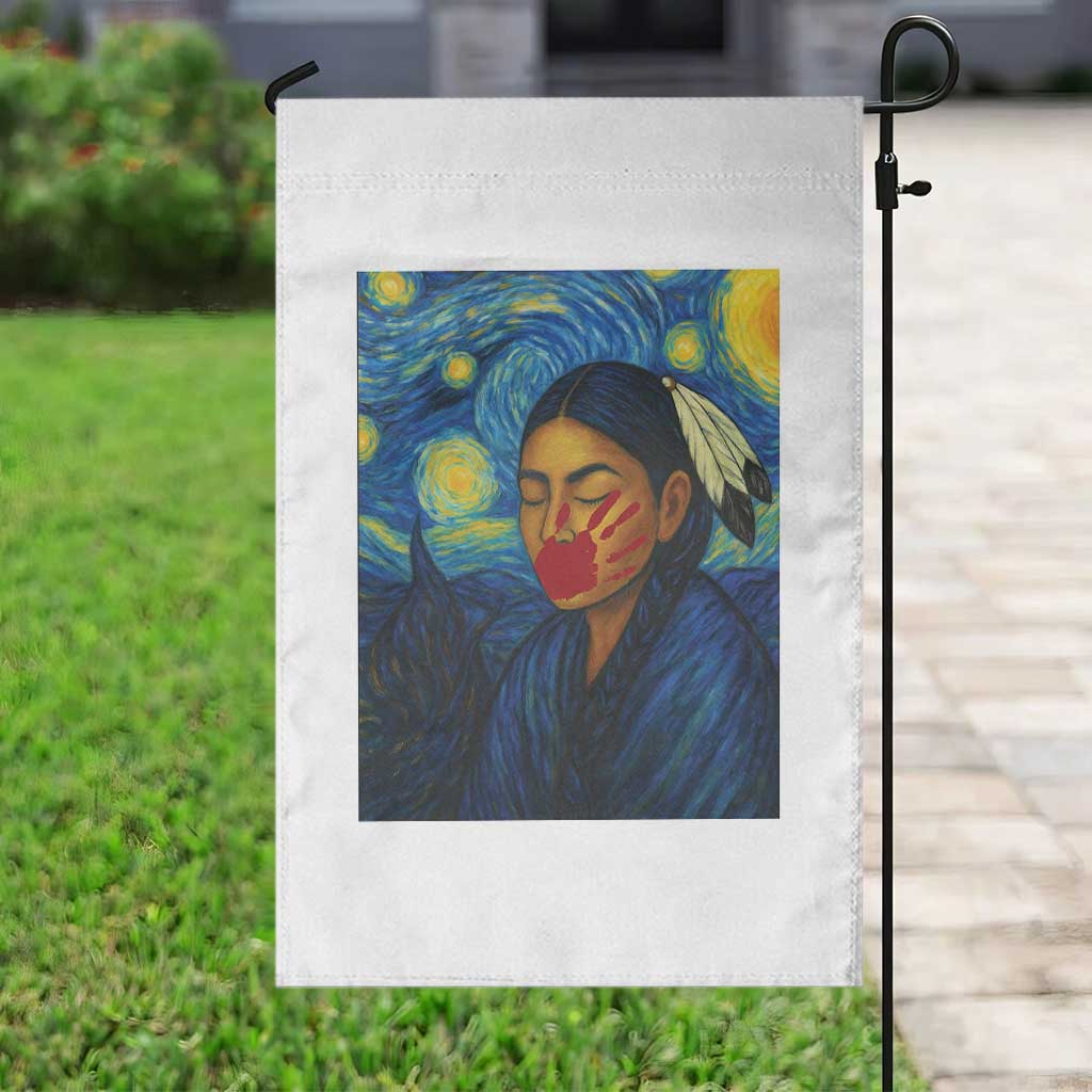Native American MMIW Garden Flag Starry Night Indigenous People Day TS14 Print Your Wear
