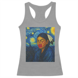 Native American MMIW Racerback Tank Top Starry Night Indigenous People Day TS14 Sport Gray Print Your Wear