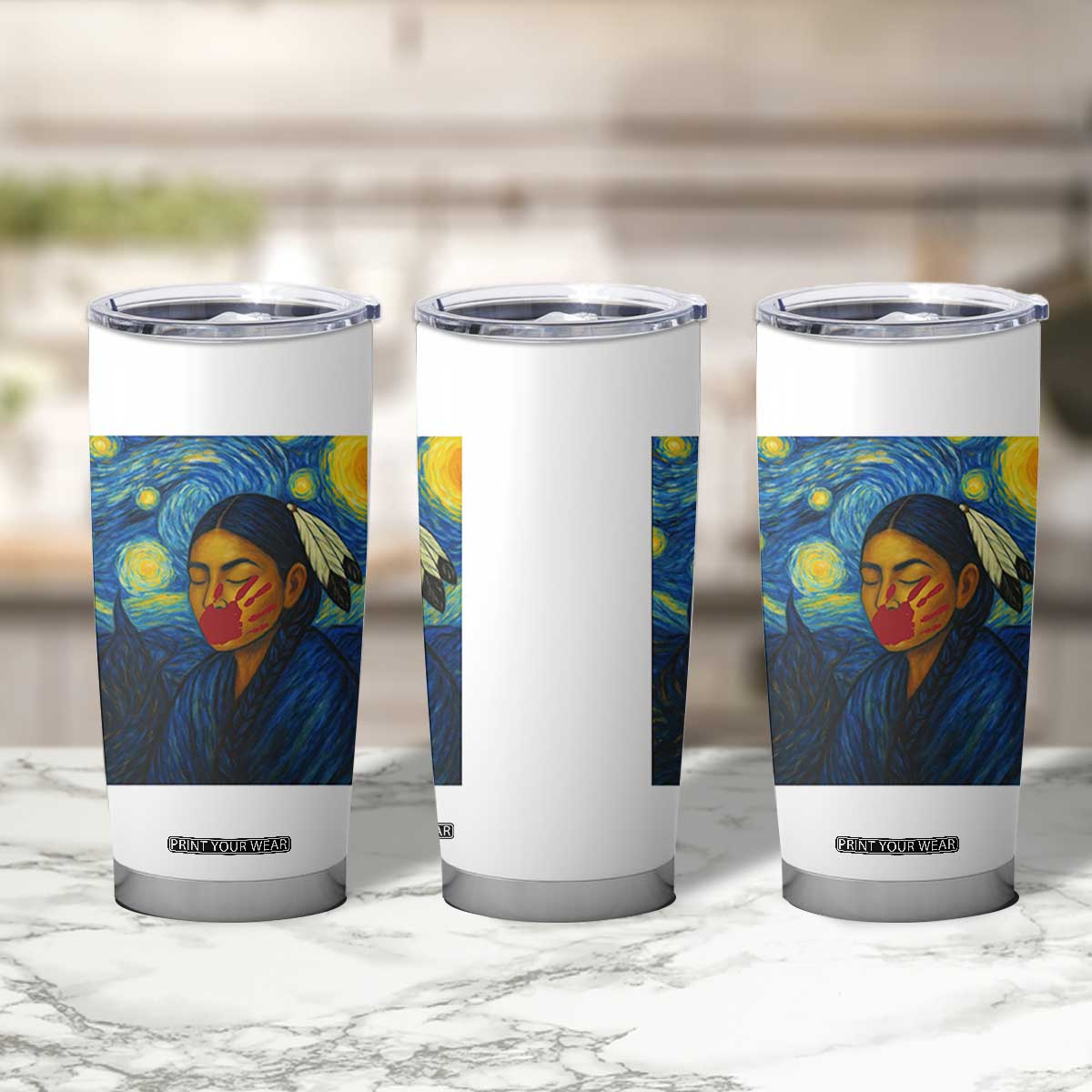 Native American MMIW Tumbler Cup Starry Night Indigenous People Day TS14 Print Your Wear