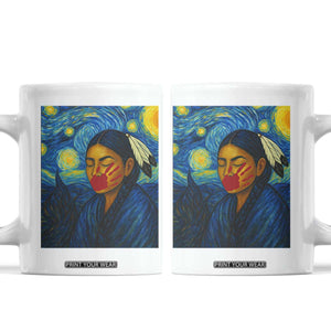 Native American MMIW Coffee Mug Starry Night Indigenous People Day TS14 White Print Your Wear