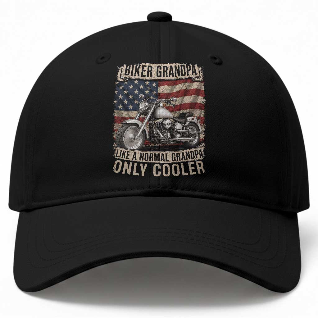 Grandpa Biker Motorcycle Lover Vintage 1990 Cruiser Rider Baseball Cap