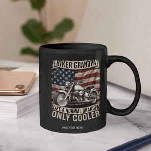 Grandpa Biker Motorcycle Lover Vintage 1990 Cruiser Rider Coffee Mug
