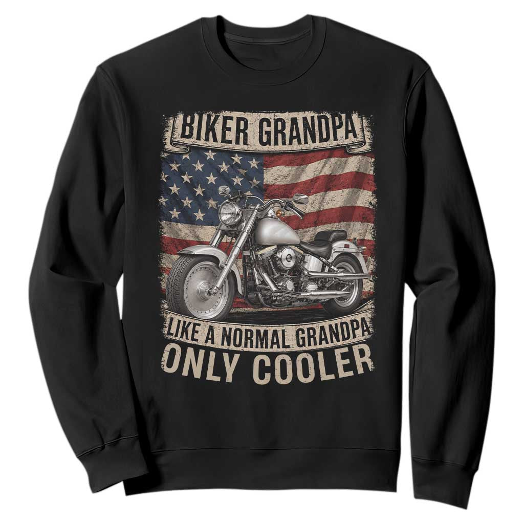 Grandpa Biker Motorcycle Lover Vintage 1990 Cruiser Rider Sweatshirt