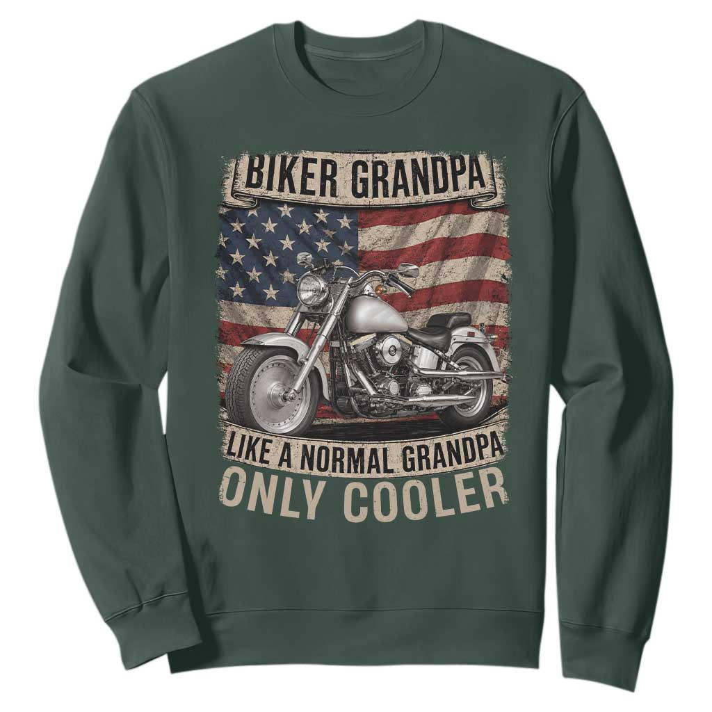 Grandpa Biker Motorcycle Lover Vintage 1990 Cruiser Rider Sweatshirt