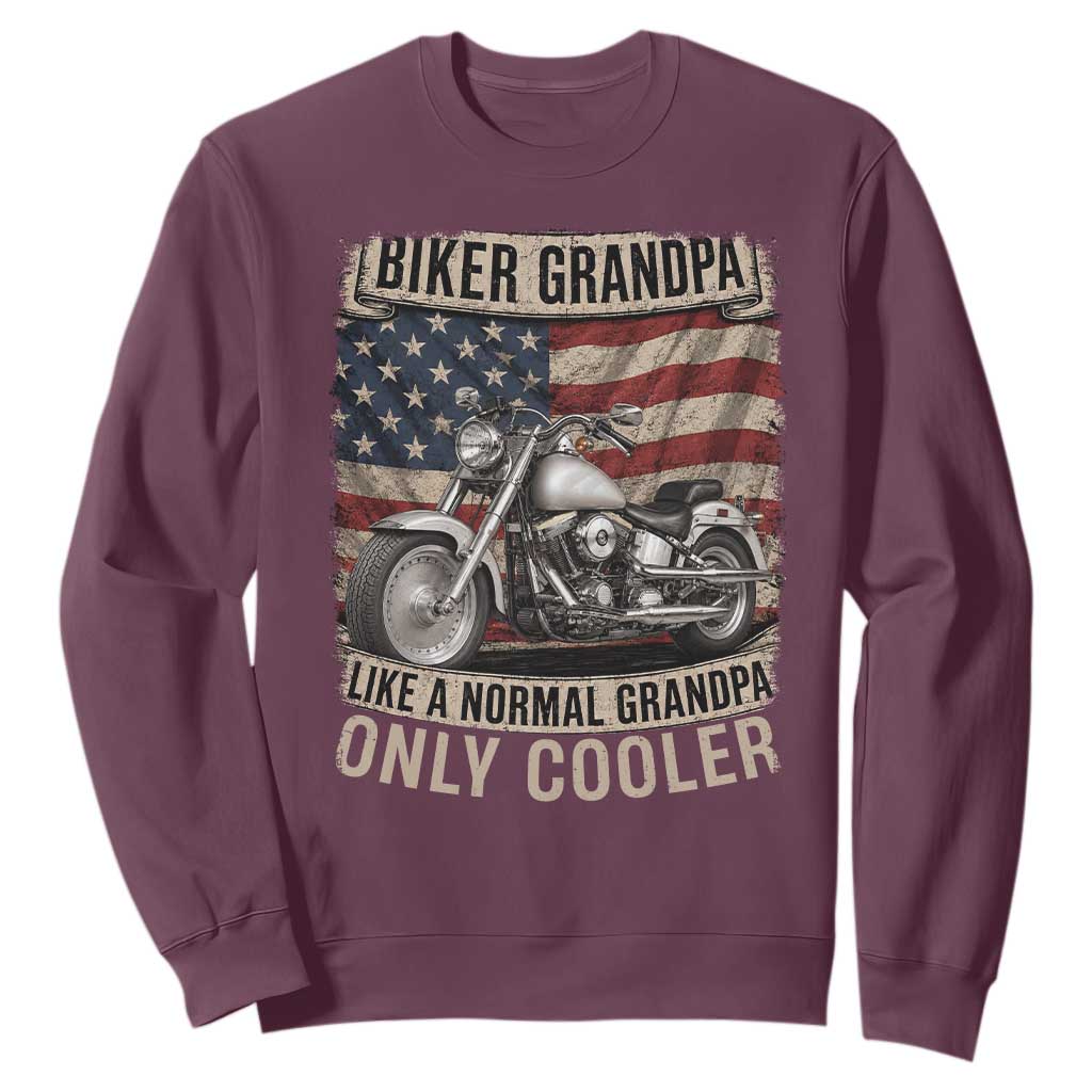 Grandpa Biker Motorcycle Lover Vintage 1990 Cruiser Rider Sweatshirt