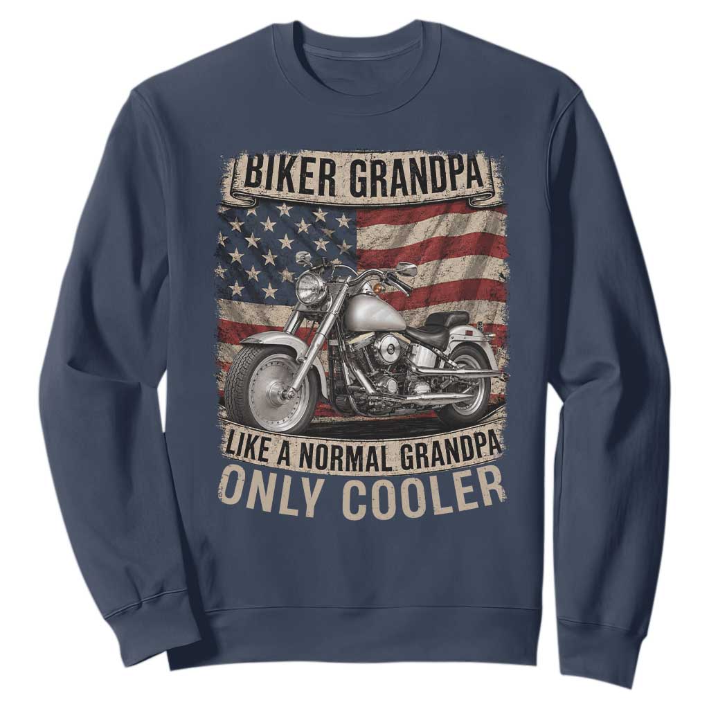 Grandpa Biker Motorcycle Lover Vintage 1990 Cruiser Rider Sweatshirt