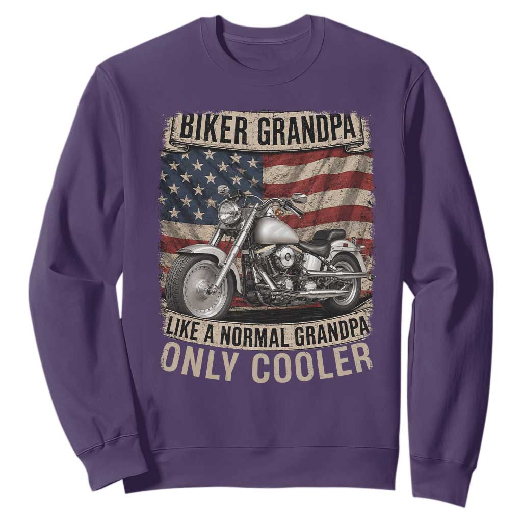 Grandpa Biker Motorcycle Lover Vintage 1990 Cruiser Rider Sweatshirt