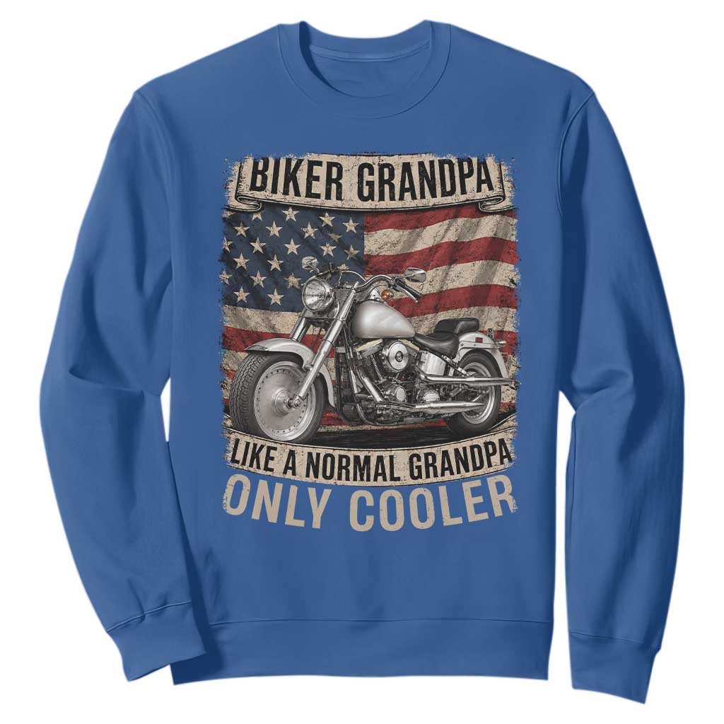 Grandpa Biker Motorcycle Lover Vintage 1990 Cruiser Rider Sweatshirt