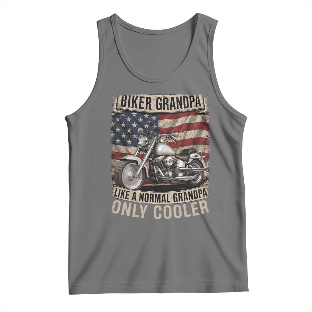 Grandpa Biker Motorcycle Lover Vintage 1990 Cruiser Rider Tank Top