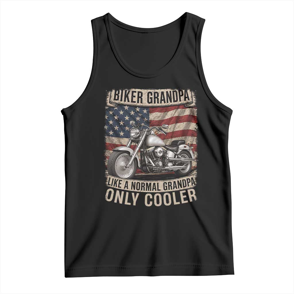 Grandpa Biker Motorcycle Lover Vintage 1990 Cruiser Rider Tank Top