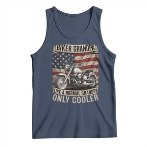 Grandpa Biker Motorcycle Lover Vintage 1990 Cruiser Rider Tank Top