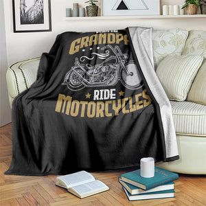 Real Grandpas Ride Motorcycles Throw Blanket Funny Motorcycle Lover Biker