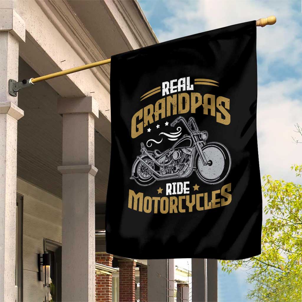 Real Grandpas Ride Motorcycles Garden Flag Funny Motorcycle Lover Biker