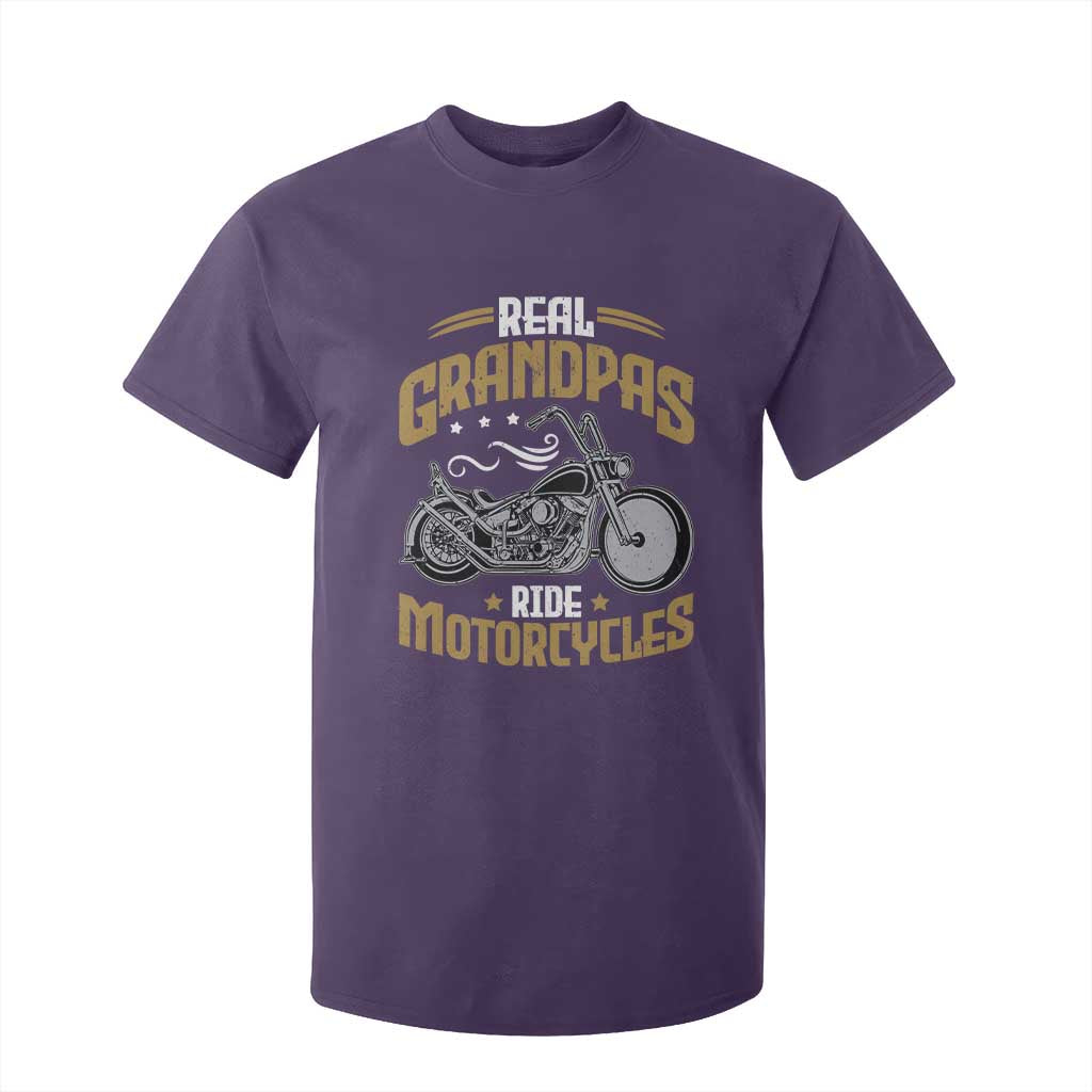 Real Grandpas Ride Motorcycles T Shirt For Kid Funny Motorcycle Lover Biker