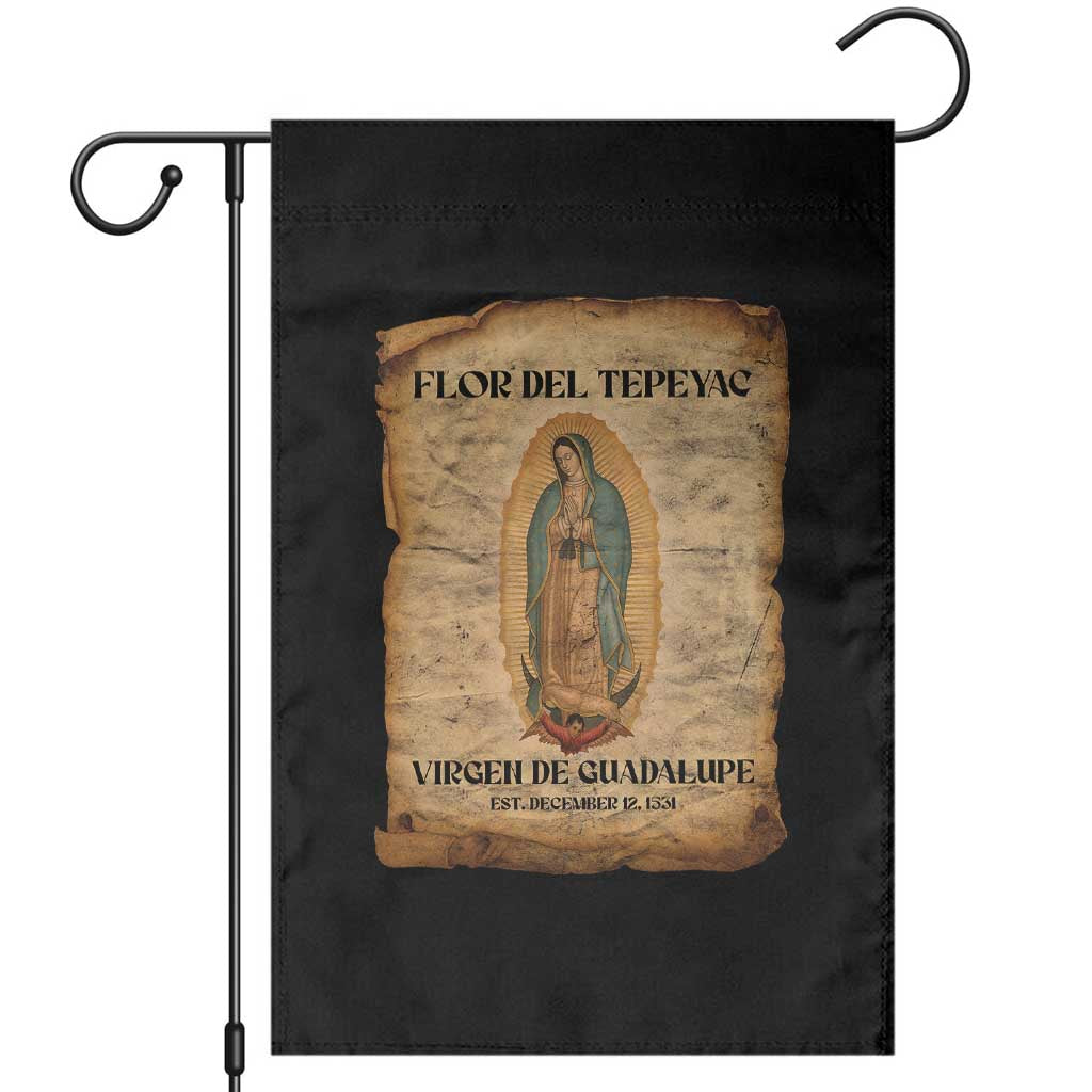 Virgin Mary Garden Flag Our Lady Virgen De Guadalupe TS14 Black Print Your Wear