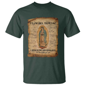 Virgin Mary T Shirt Our Lady Virgen De Guadalupe TS14 Dark Forest Green Print Your Wear