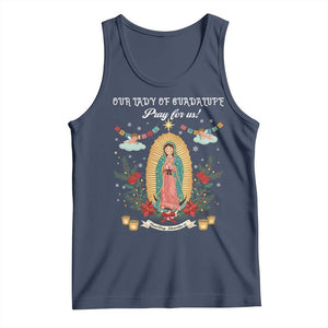 Virgin Mary Tank Top Our Lady Of Guadalupe Pray For Us TS14 Navy Print Your Wear