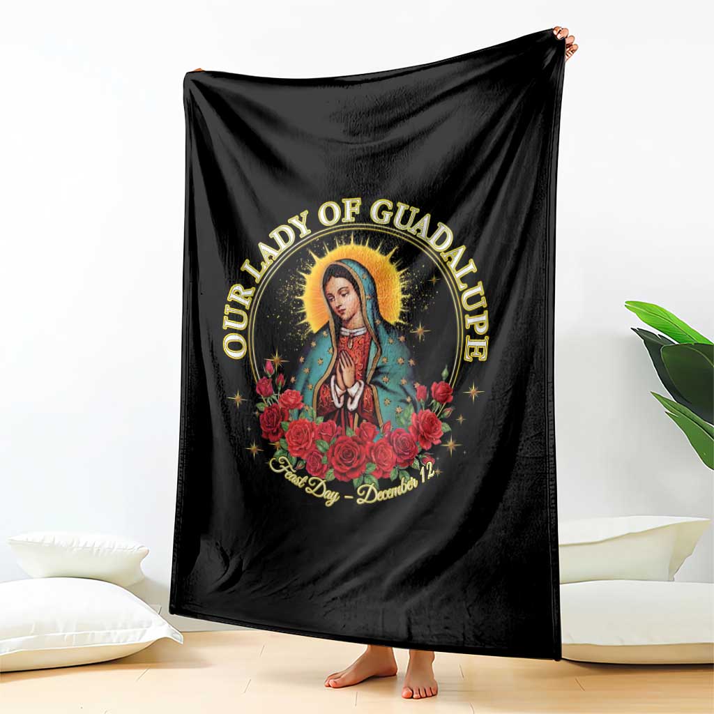 Virgen De Guadalupe Catholic Throw Blanket Our Lady Of Guadalupe TS14 Print Your Wear
