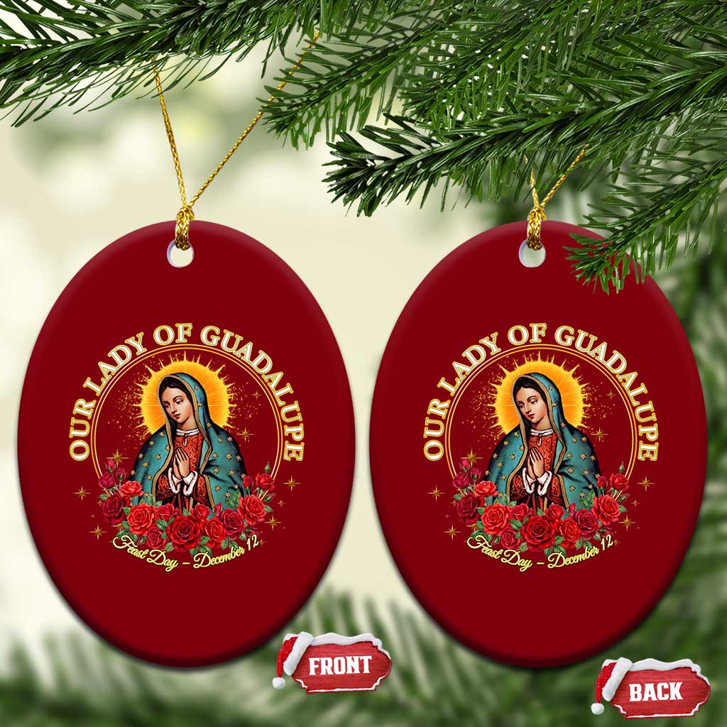 Virgen De Guadalupe Catholic Ceramic Ornament Our Lady Of Guadalupe TS14 Print Your Wear