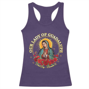 Virgen De Guadalupe Catholic Racerback Tank Top Our Lady Of Guadalupe TS14 Purple Print Your Wear