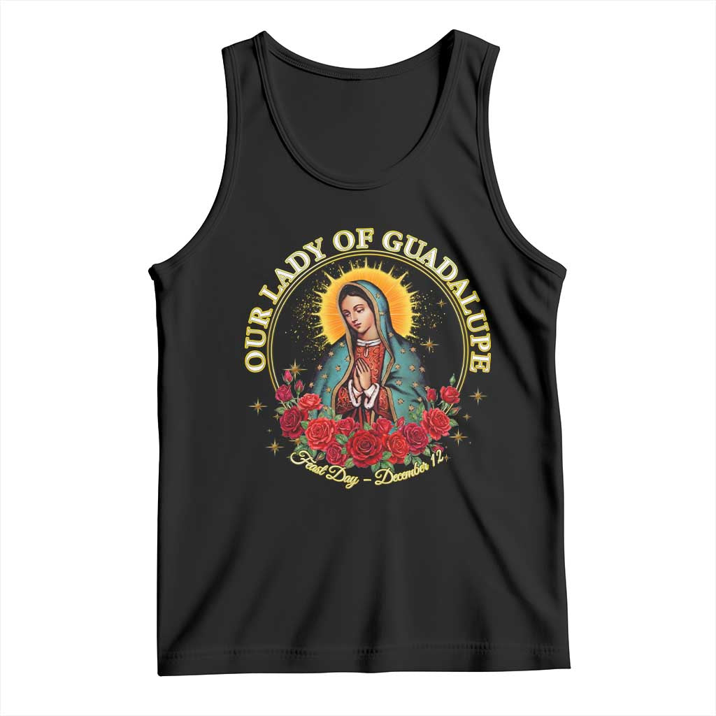 Virgen De Guadalupe Catholic Tank Top Our Lady Of Guadalupe TS14 Black Print Your Wear