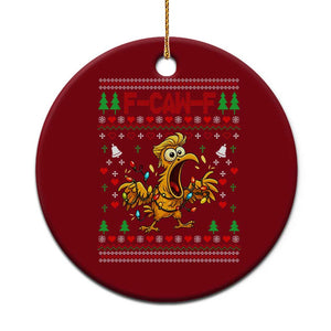 Funny Trump Chicken F Caw F Xmas Ceramic Ornament TS14 1pc Red Print Your Wear