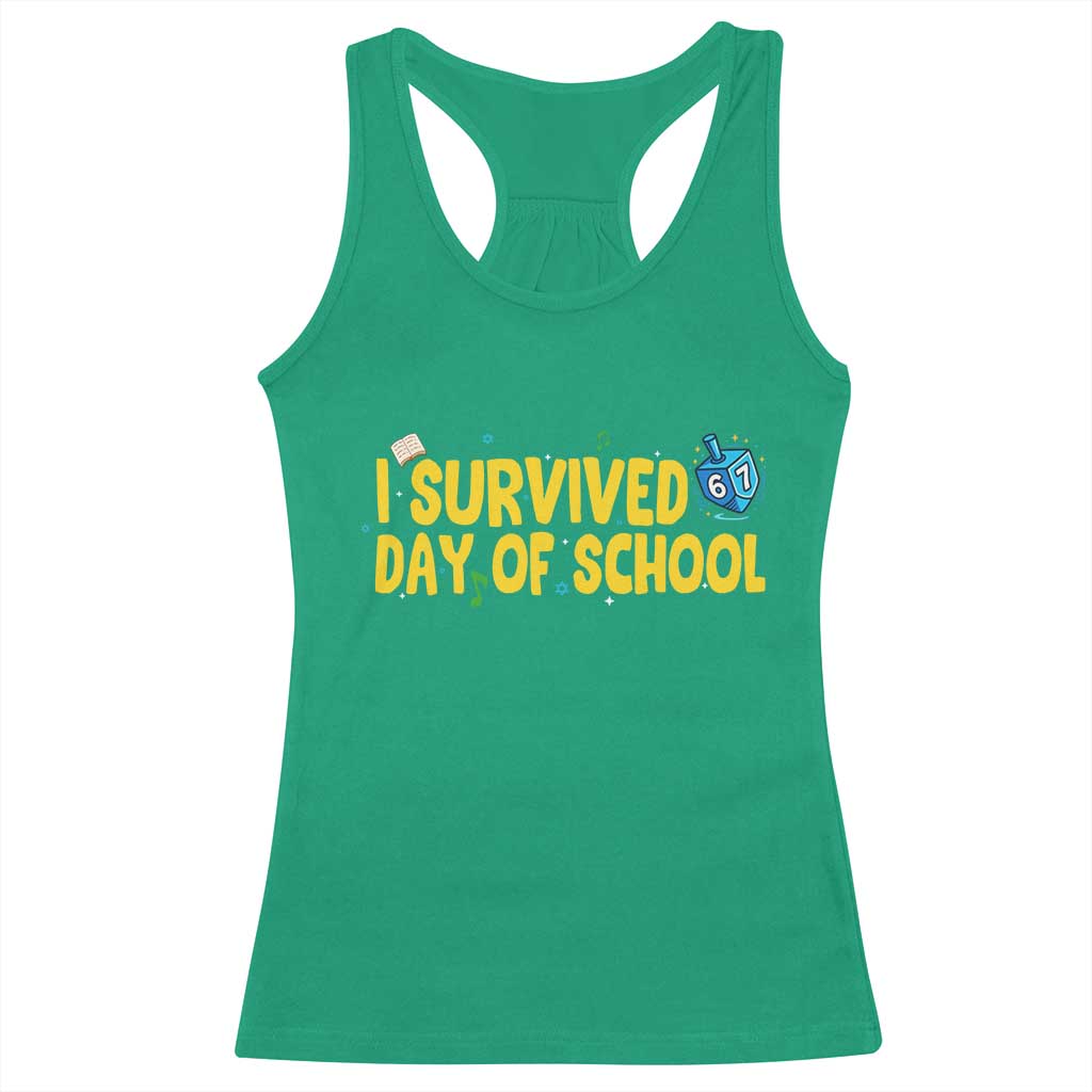 67 Six Seven Meme Racerback Tank Top Funny Hanukkah School Days TS14 Irish Green Print Your Wear