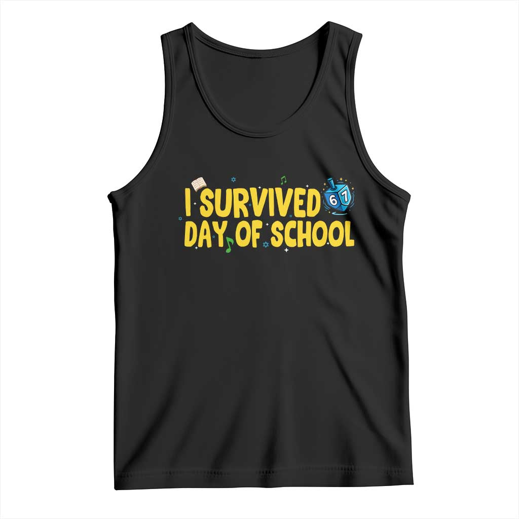67 Six Seven Meme Tank Top Funny Hanukkah School Days TS14 Black Print Your Wear