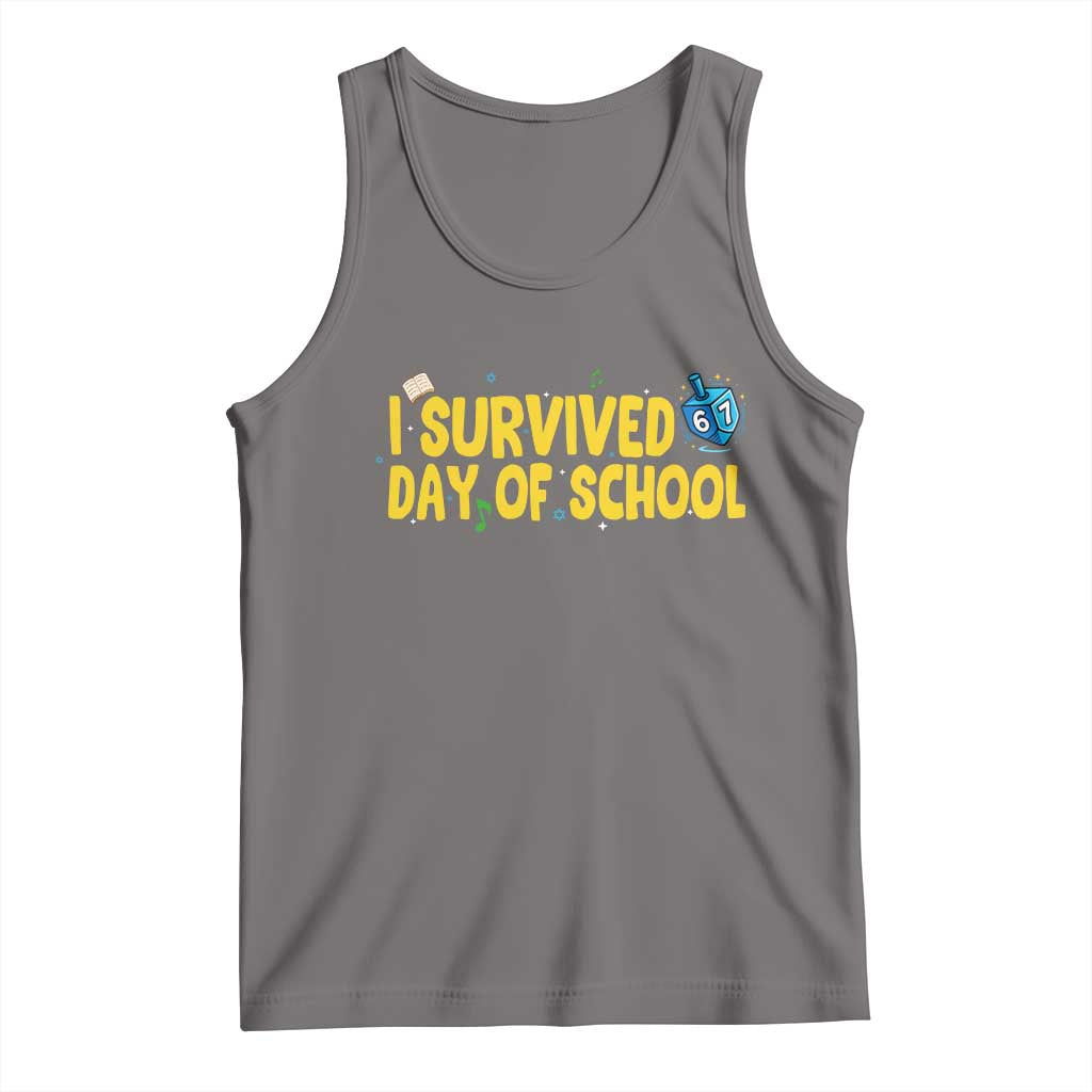 67 Six Seven Meme Tank Top Funny Hanukkah School Days TS14 Deep Heather Print Your Wear