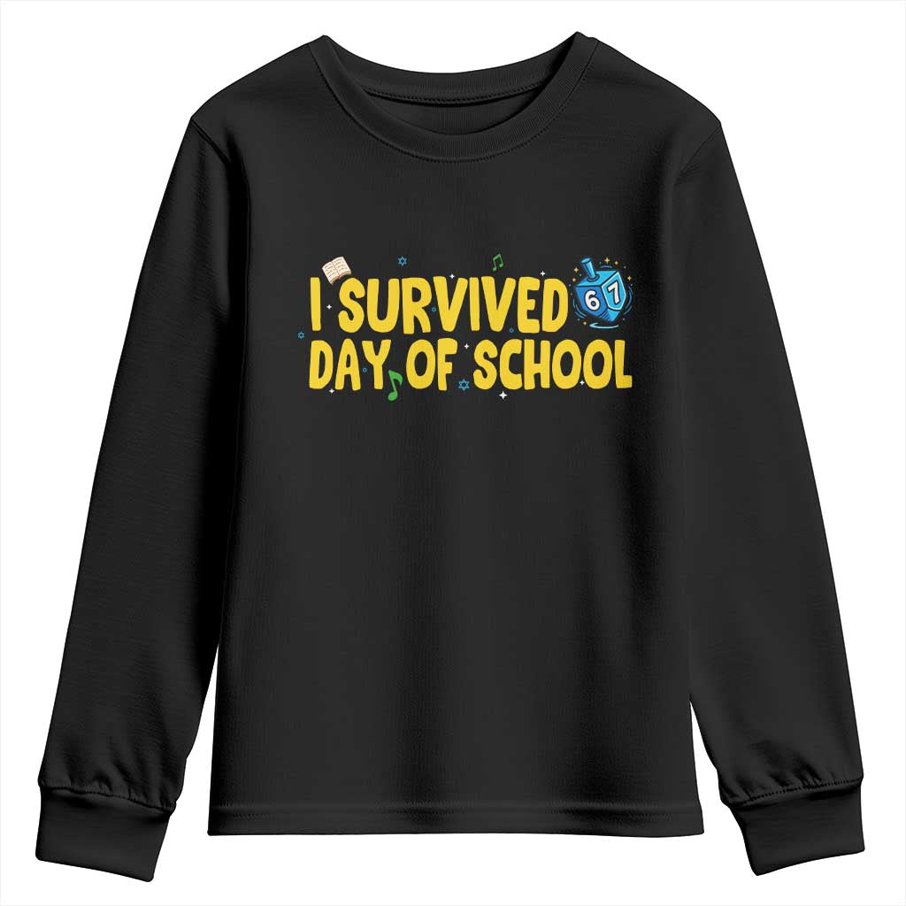 67 Six Seven Meme Youth Sweatshirt Funny Hanukkah School Days TS14 Black Print Your Wear