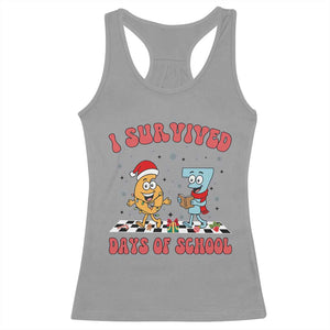 67 Six Seven Christmas Meme Racerback Tank Top I Survived Days Of School TS14 Sport Gray Print Your Wear