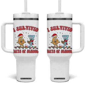 67 Six Seven Christmas Meme Tumbler With Handle I Survived Days Of School TS14 One Size: 40 oz White Print Your Wear