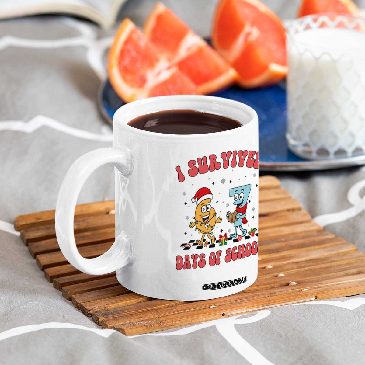 67 Six Seven Christmas Meme Coffee Mug I Survived Days Of School TS14 Print Your Wear