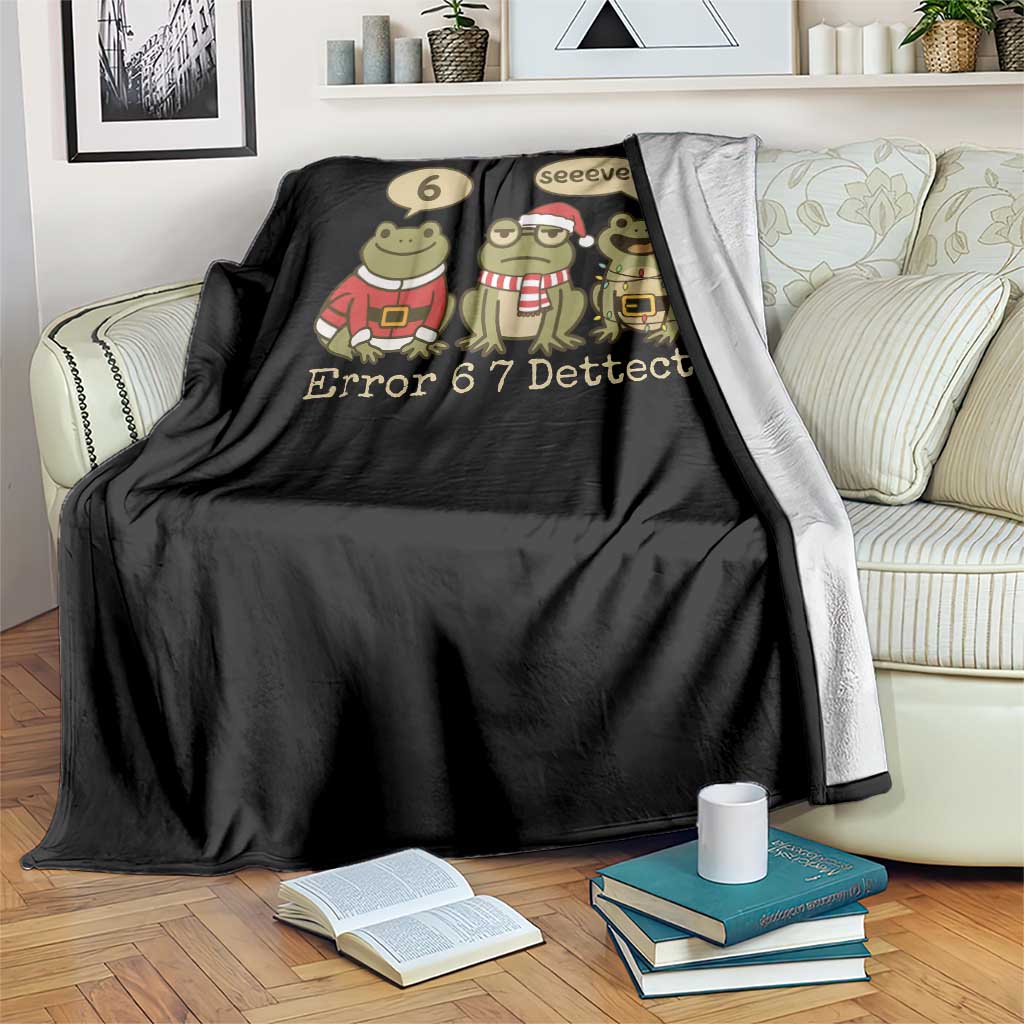 67 Six Seven Christmas Meme Throw Blanket Funny Frog Christmas Xmas TS14 Print Your Wear