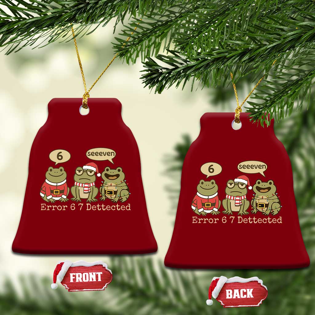 67 Six Seven Christmas Meme Ceramic Ornament Funny Frog Christmas Xmas TS14 Print Your Wear