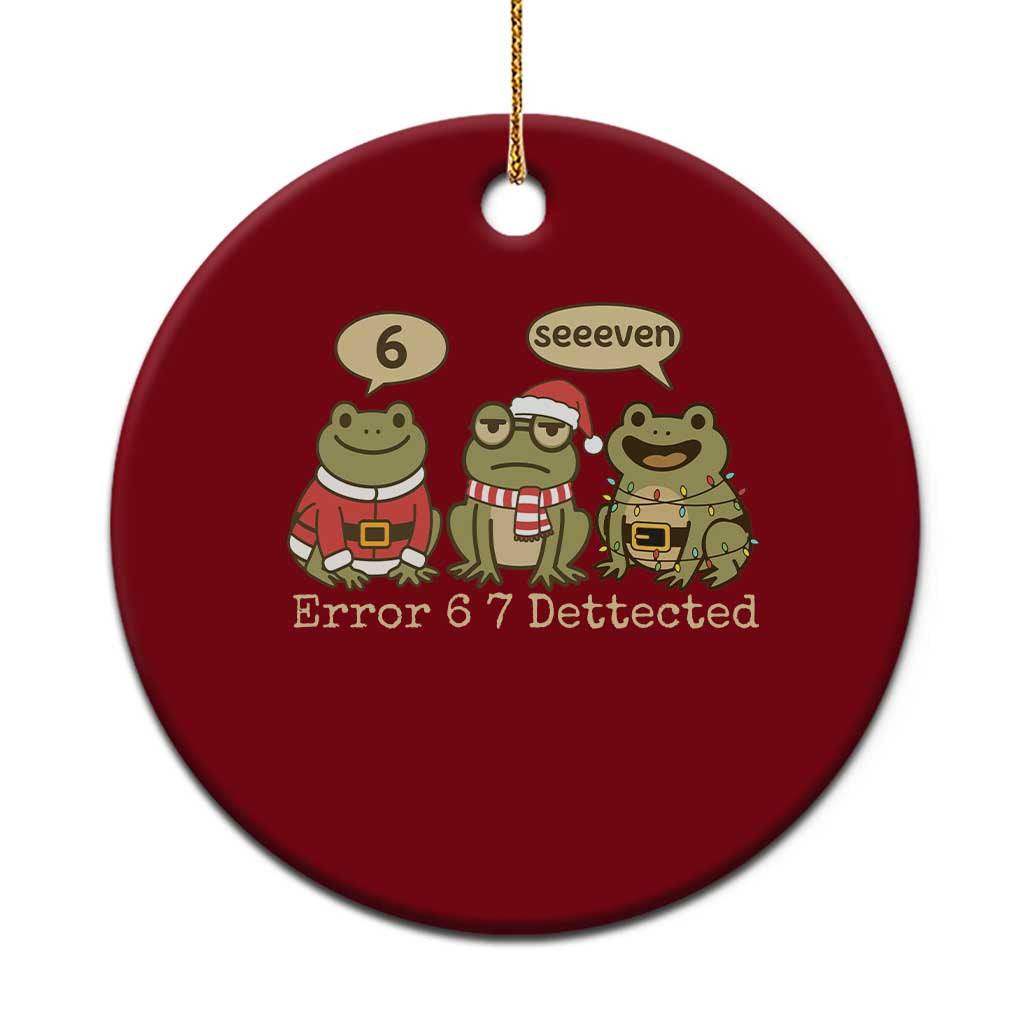 67 Six Seven Christmas Meme Ceramic Ornament Funny Frog Christmas Xmas TS14 1pc Red Print Your Wear